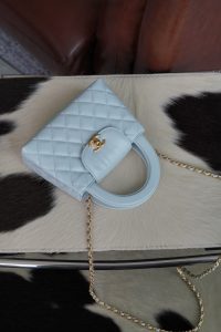 CHAENL 新色 Kelly手柄包 冰川蓝 图9