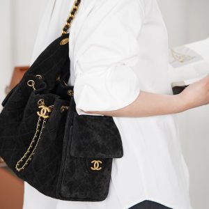 Chanel 黑色麂皮hobo 小号 图4