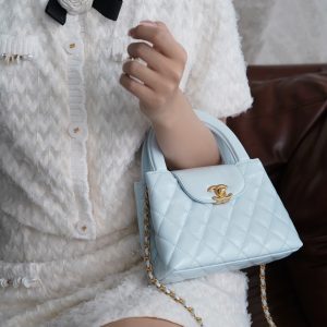 CHAENL 新色 Kelly手柄包 冰川蓝 图5
