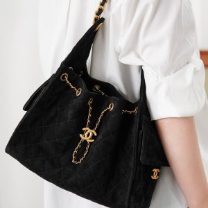 Chanel 黑色麂皮hobo 小号 图10