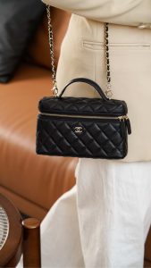 Chanel 25C 新款饭盒包 黑金 荔枝牛 图3