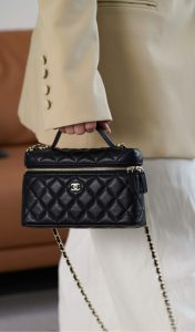 Chanel 25C 新款饭盒包 黑金 荔枝牛 图6