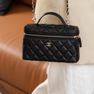 Chanel 25C 新款饭盒包 黑金 荔枝牛 图3