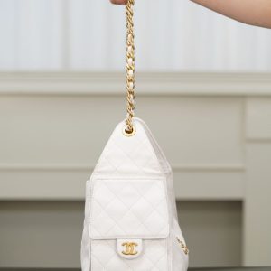 Chanel small hobo 白色 鱼子酱 小号 图7