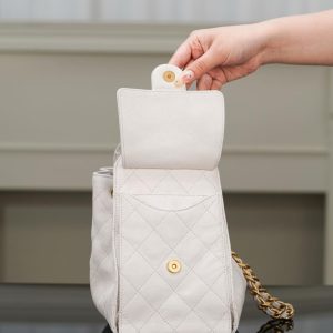 Chanel small hobo 白色 鱼子酱 小号 图8