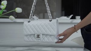 「Classic Flap」经典口盖包 中号 仙女白 图1