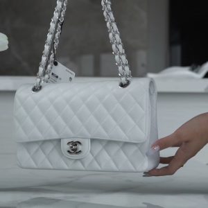「Classic Flap」经典口盖包 中号 仙女白 图1