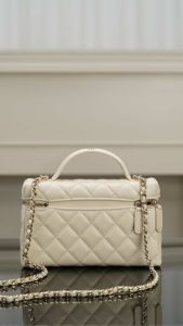 Chanel 25c 手柄盒子包 荔枝牛 米白 图2