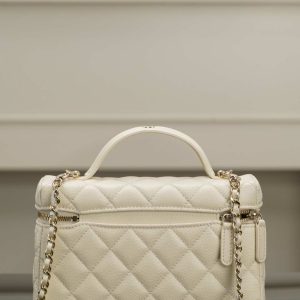 Chanel 25c 手柄盒子包 荔枝牛 米白 图2
