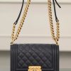 Chanel leboy 小球纹黑金小号 图1