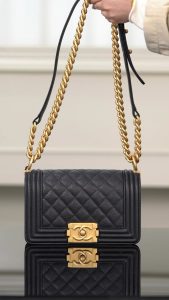 Chanel leboy 小球纹黑金小号 图1