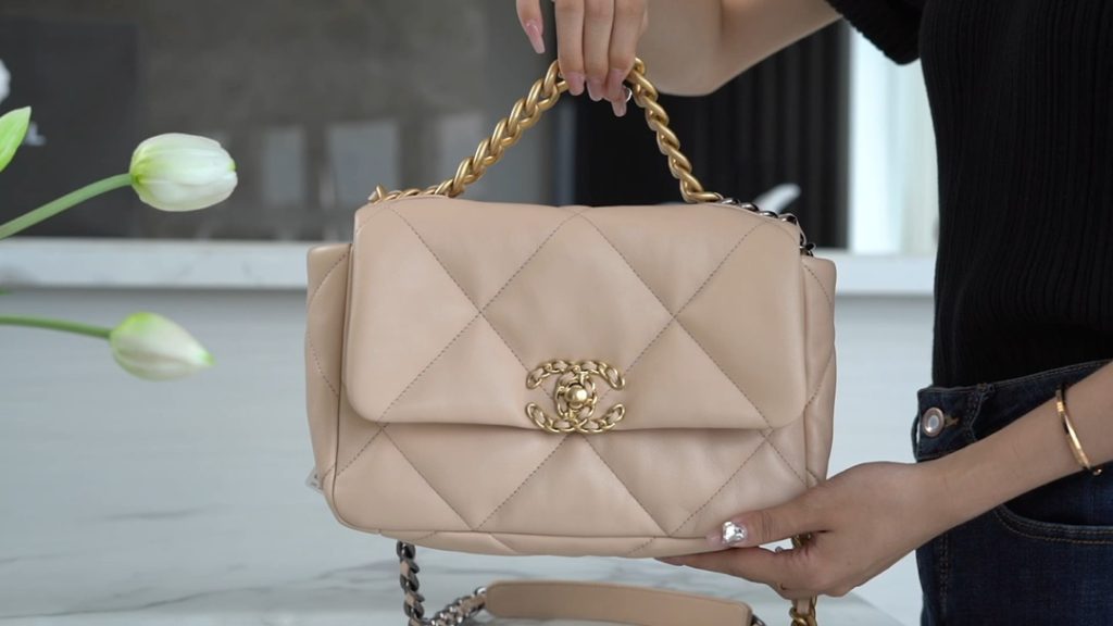°CHANE·L春夏新品 19bag 浅杏 小号 图1