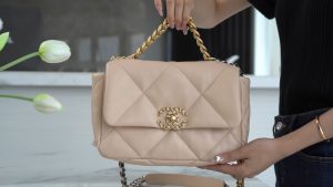 °CHANE·L春夏新品 19bag 浅杏 小号 图1