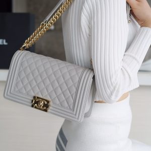 Chanel Leboy 大球纹 灰色中号▫ 图1