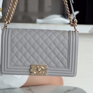 Chanel Leboy 大球纹 灰色中号▫ 图1