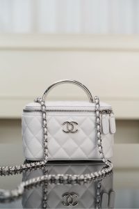 Chanel 25P 隐藏款 手柄长盒子包 白色荔枝牛 图1
