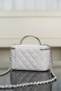 Chanel 25P 隐藏款 手柄长盒子包 白色荔枝牛 图2