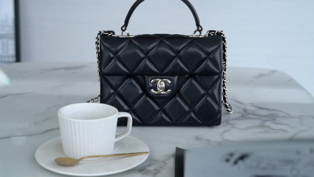 CHANEL 24p 手柄kelly盒子 黑色小号 图1