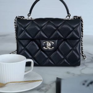 CHANEL 24p 手柄kelly盒子 黑色小号 图1