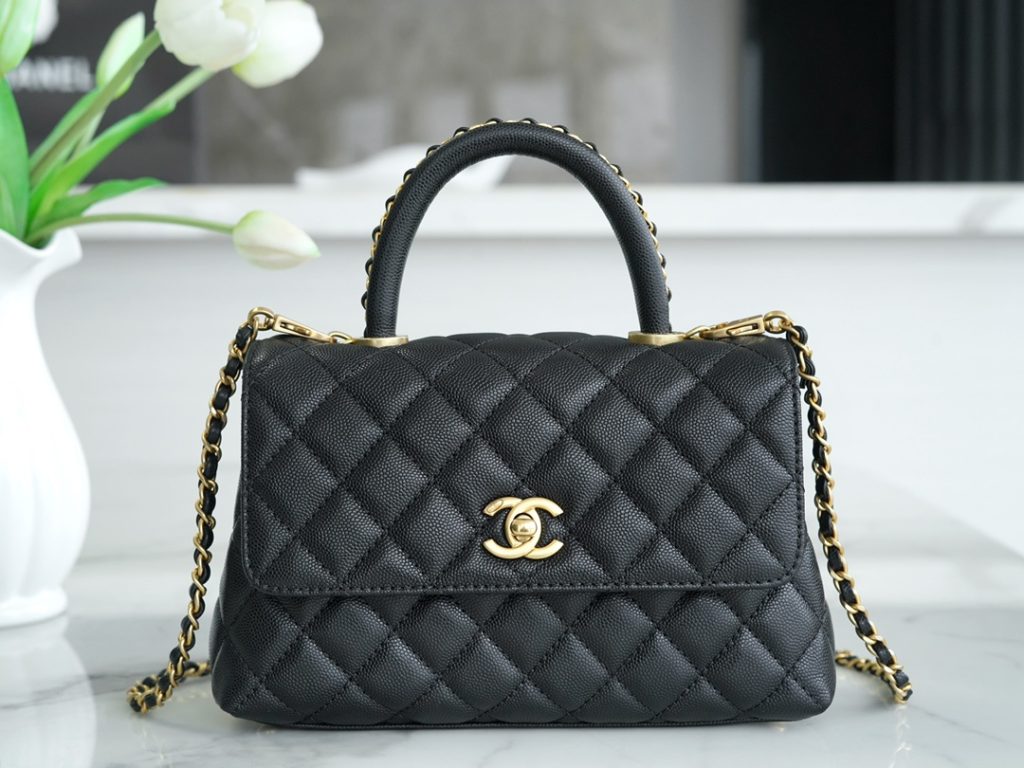 CHANEL 23P Coco handle 黑色 小号 图1
