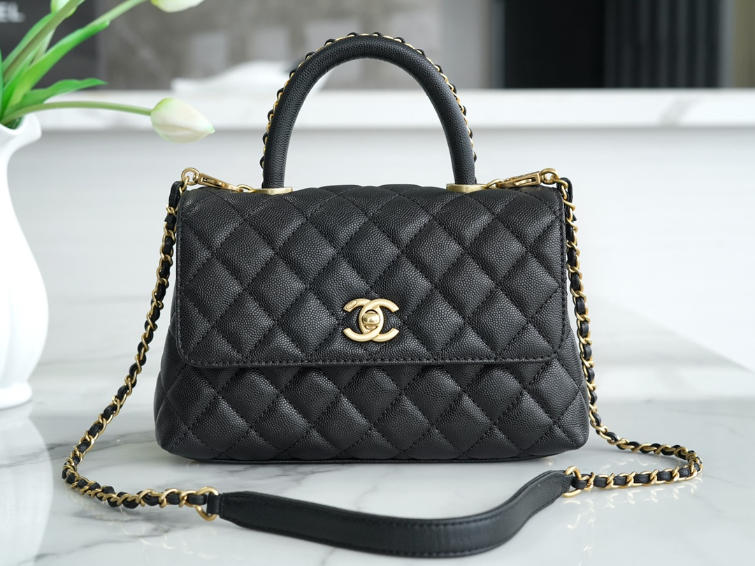 CHANEL 23P Coco handle 黑色 小号 图2