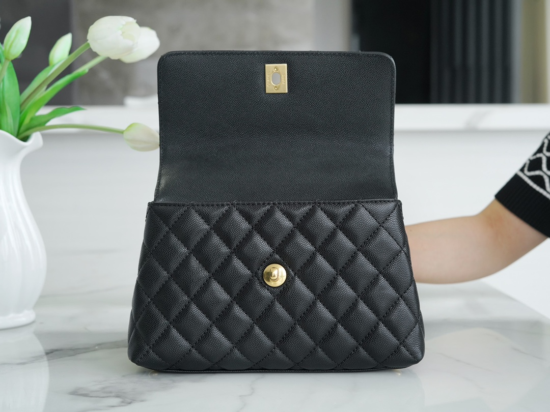 CHANEL 23P Coco handle 黑色 小号 图6