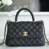 CHANEL 23P Coco handle 黑色 小号 图1