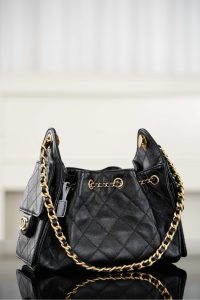 Chanel 26C系列 25bag mini鱼子酱 黑金 图2