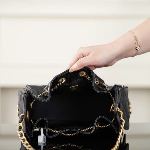 Chanel 26C系列 25bag mini鱼子酱 黑金 图8