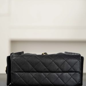 Chanel 26C系列 25bag mini鱼子酱 黑金 图9
