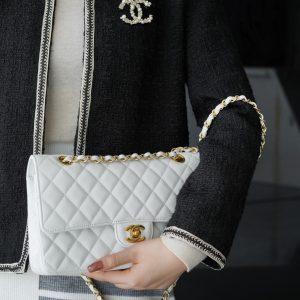 「Classic Flap」经典口盖包 中号 仙女白 图3