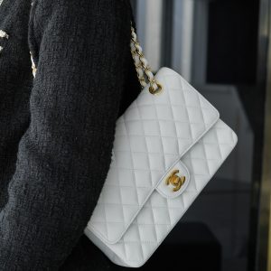 「Classic Flap」经典口盖包 中号 仙女白 图4