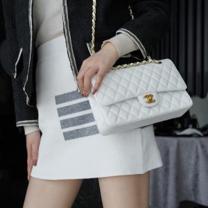 「Classic Flap」经典口盖包 中号 仙女白 图6
