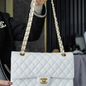 「Classic Flap」经典口盖包 中号 仙女白 图7