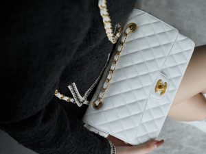 「Classic Flap」经典口盖包 中号 仙女白 图9