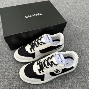 CHANEL/香奈儿 男士新款拼接布面皮革运动鞋 图1