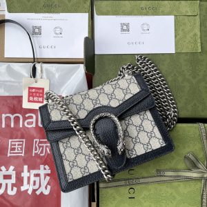 。【原厂皮配(Cdfmall三亚免税店手提袋】GG Denim Dionysus 蓝pvc,复古文艺风酒神包,一直以来酒 图1