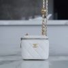 chanel金属球系列 22b新款小盒子 正品皮 白色◽ 图1