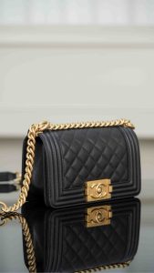 Chanel leboy 小球纹黑金小号 图3