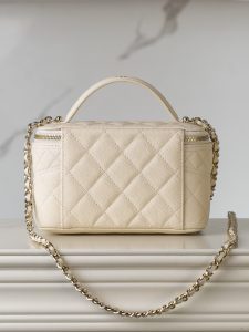 Chanel 25c 新款 手柄盒子包 荔枝牛 米白 图3
