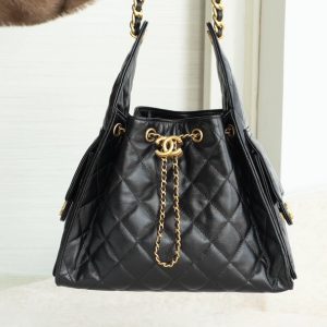 Chanel small hobo 黑金 小号 图1