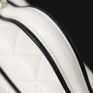 Chanel 26ss隐藏款 熊猫拼色LP盒子包 白色 图2