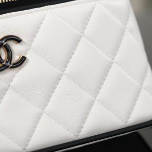 Chanel 26ss隐藏款 熊猫拼色LP盒子包 白色 图4