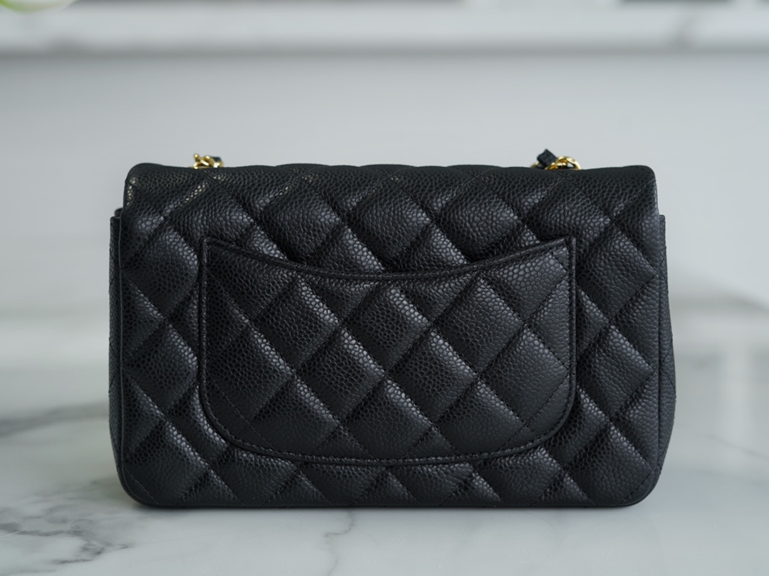 CF Classic Flap |荔枝纹 Mini 黑金 图3