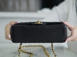 CF Classic Flap |荔枝纹 Mini 黑金 图8