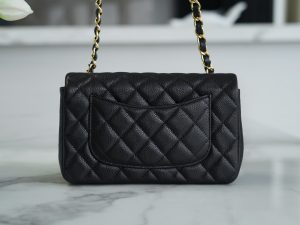 CF Classic Flap |荔枝纹 Mini 黑金 图4