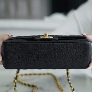 CF Classic Flap |荔枝纹 Mini 黑金 图8