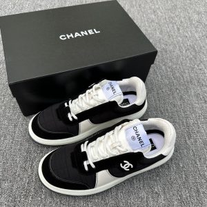 CHANEL/香奈儿 男士新款拼接布面皮革运动鞋 图1