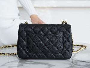 CF Classic Flap |荔枝纹 Mini 黑金 图3