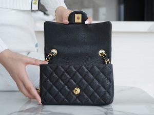 CF Classic Flap |荔枝纹 Mini 黑金 图4